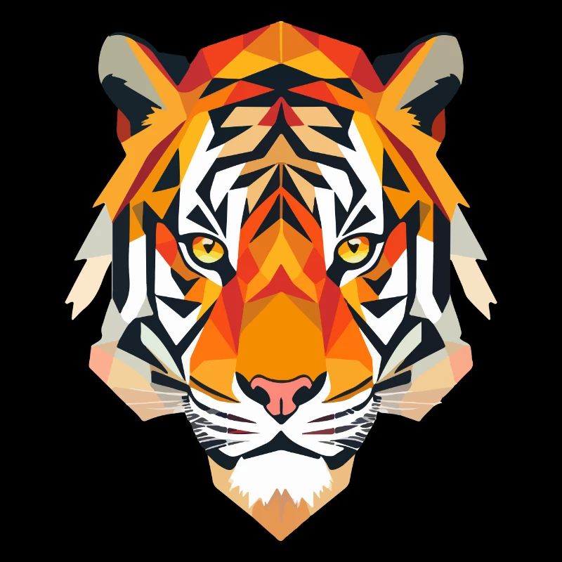 Stilisierter Tiger, geometrisch