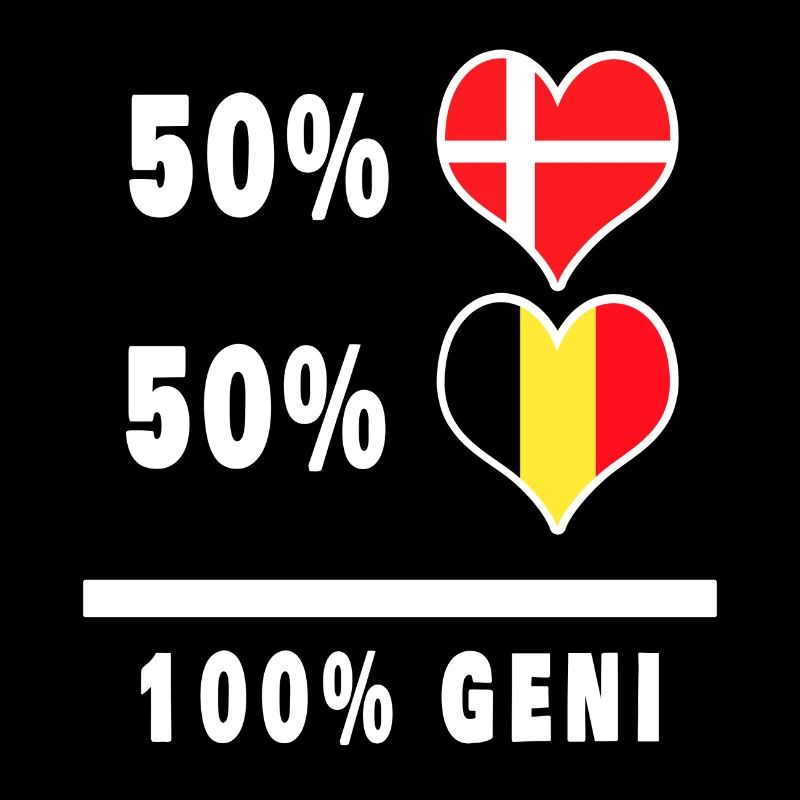 Belgique et Danemark 100% Genius Flag
