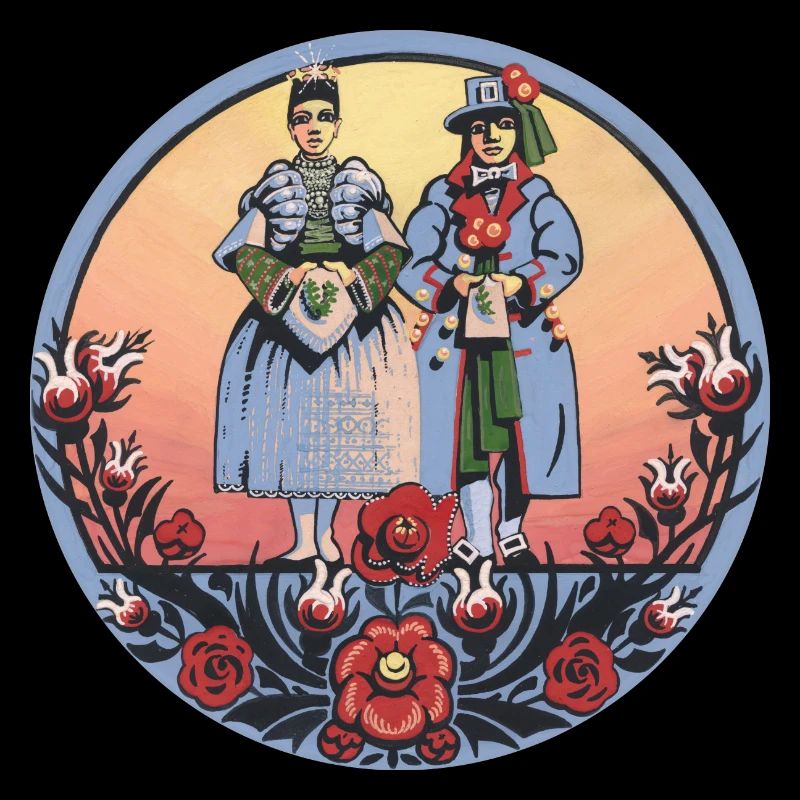 Folklore sorabe – couple en costume traditionnel