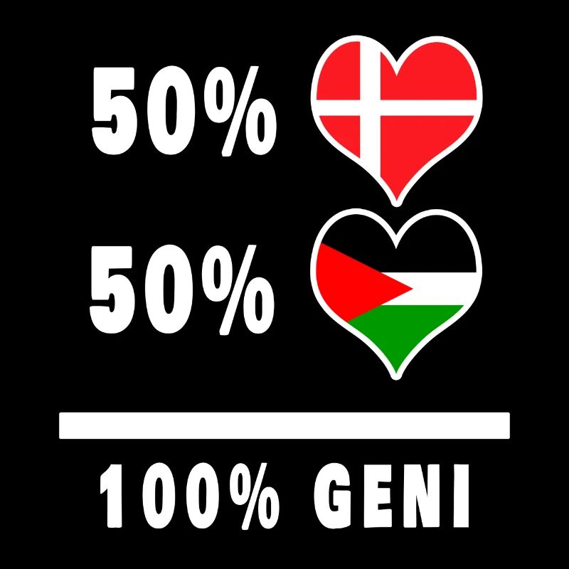 Palestine et Danemark 100% drapeau de génie