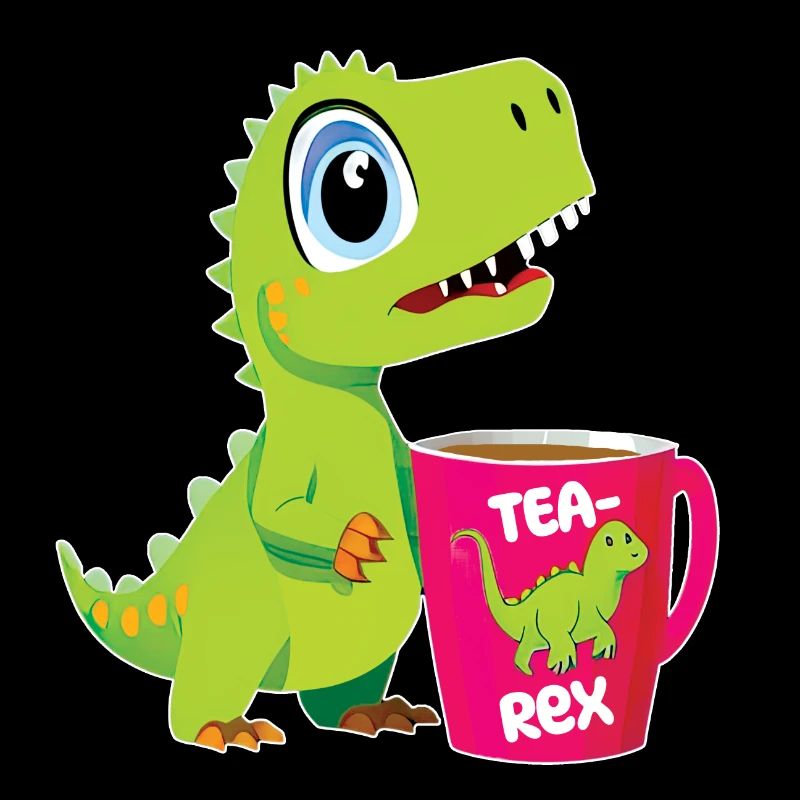 Tearex drôle de T-Rex avec tasse à café