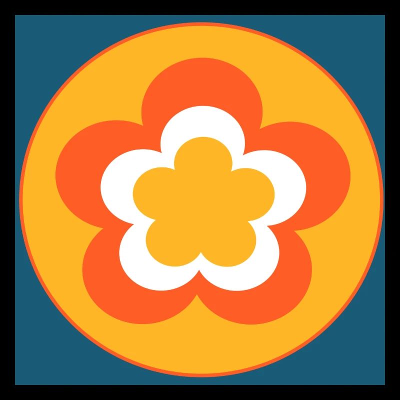 70er Jahre Blume Muster