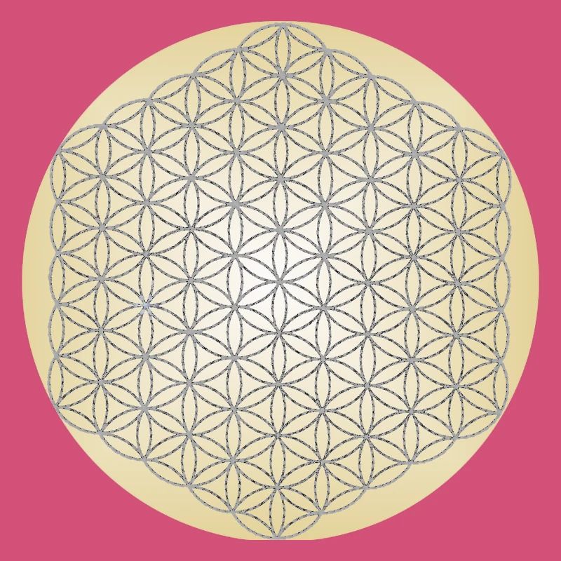 Blume des Lebens Silber - 5. Dimension - Mandala