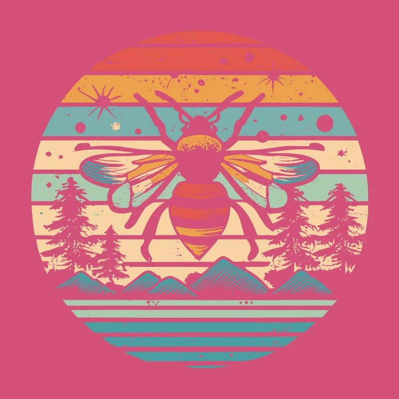 Retro Sunset Bee