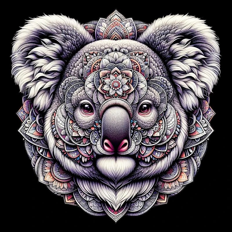 Koala décoré de Mandalas