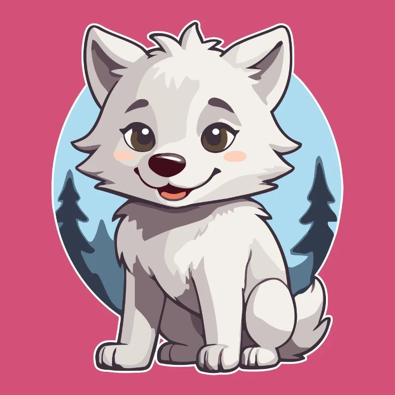 Niedlicher Wolf oder Hund Husky