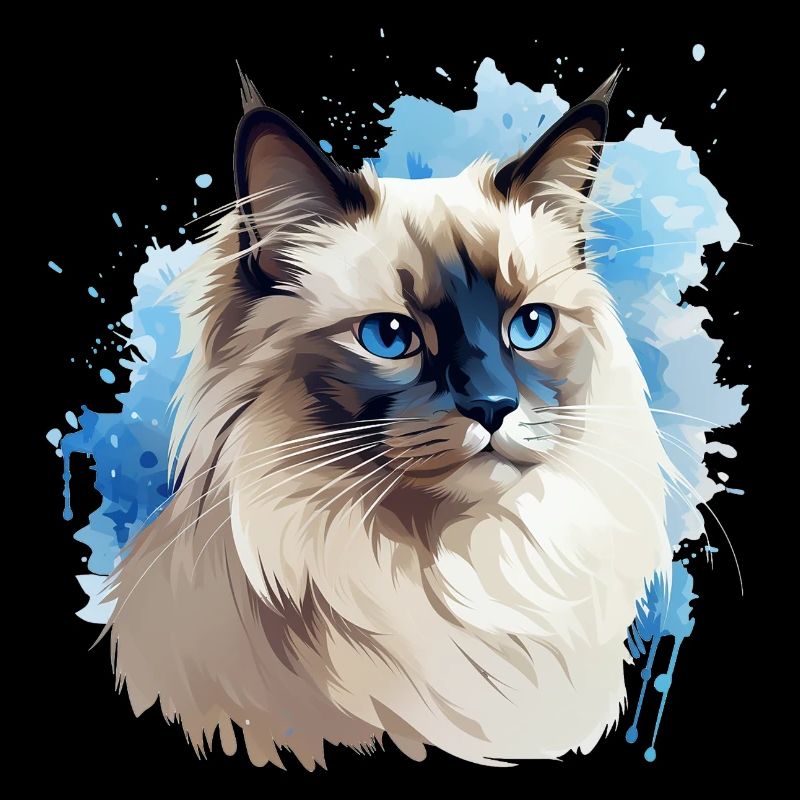 Tête de chat sacré Birman