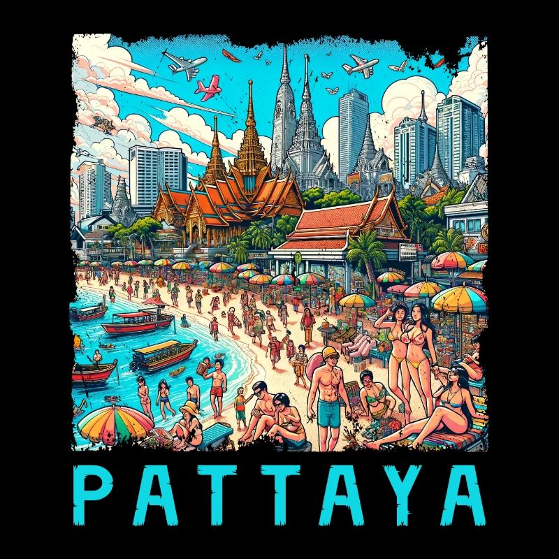 Design de plage de Pattaya en Thaïlande