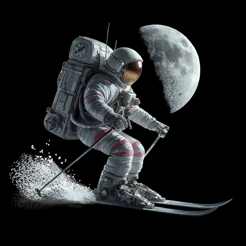 Astronaut Skifahrer