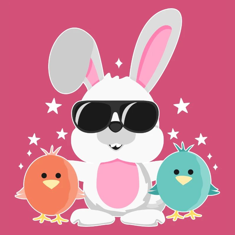 Bunny with Sunglasses, Chick, Rabbit, Easter Bunny