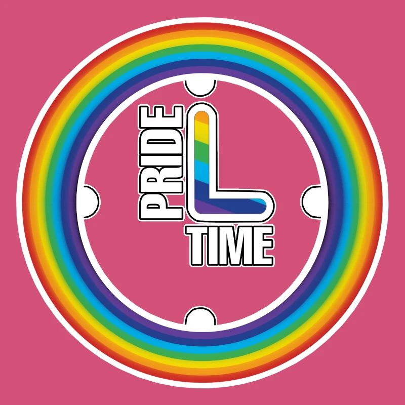 Rainbow Pride Ring Clock