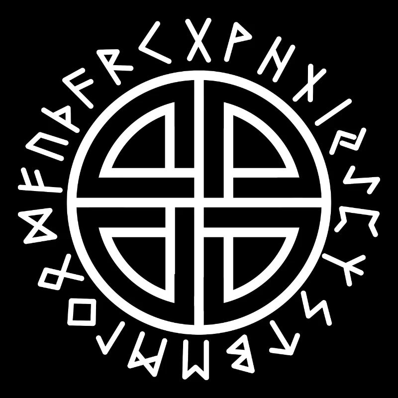 Weißer Runen-Schildknoten