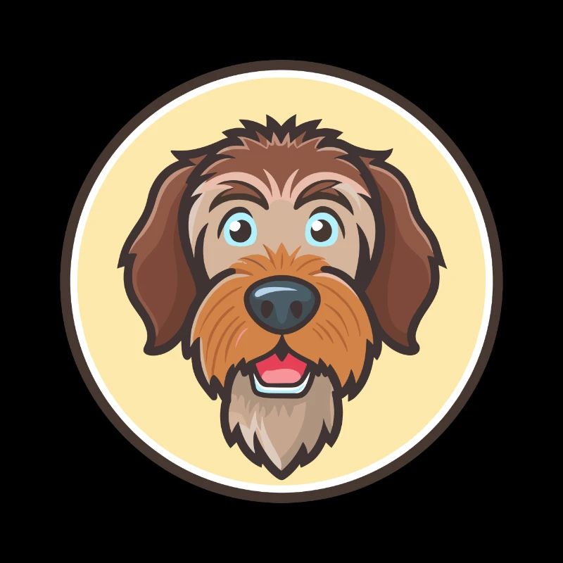 Wirehaired Pointing Griffon Dog Breed Cartoon Pet