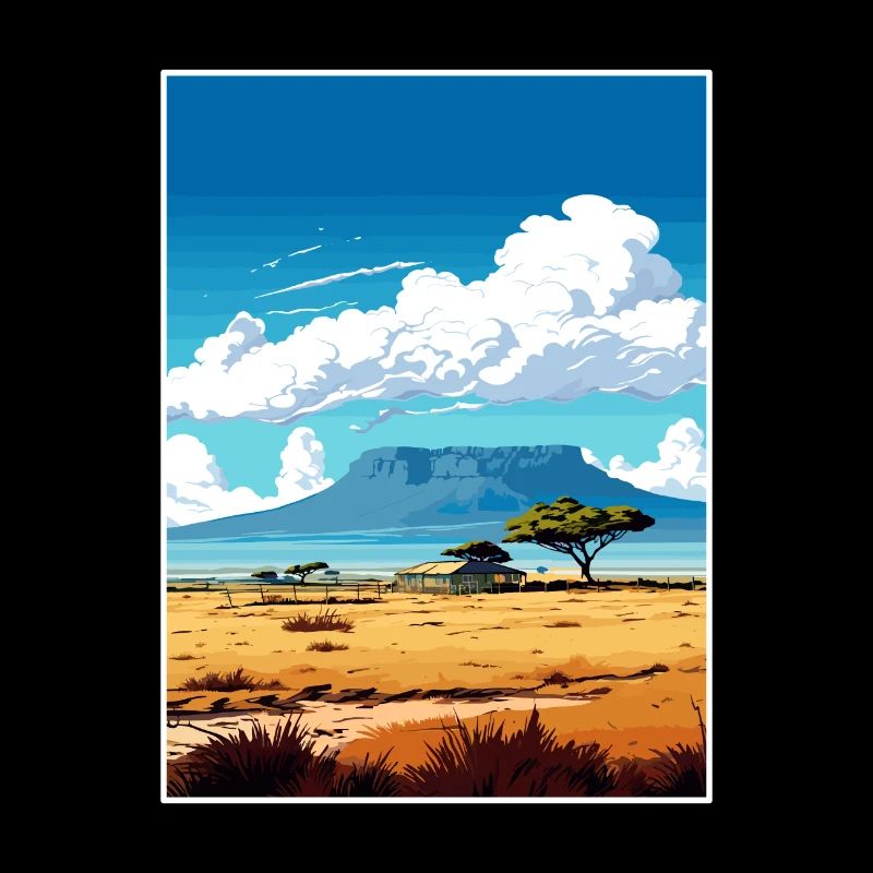 Affiche de voyage Robben Island Afrique du Sud Souvenir
