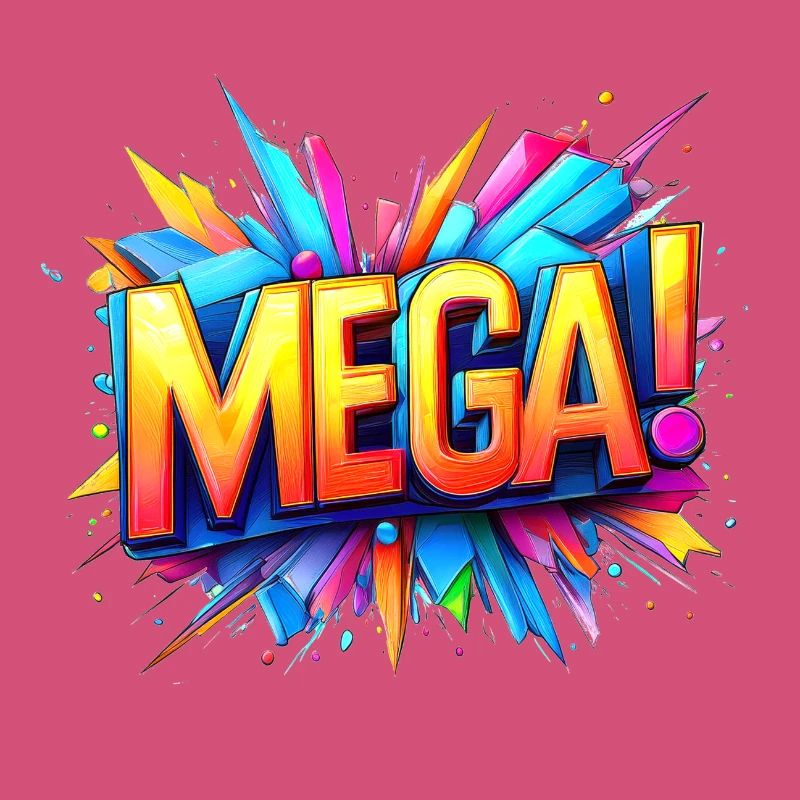 méga texte 3d coloré
