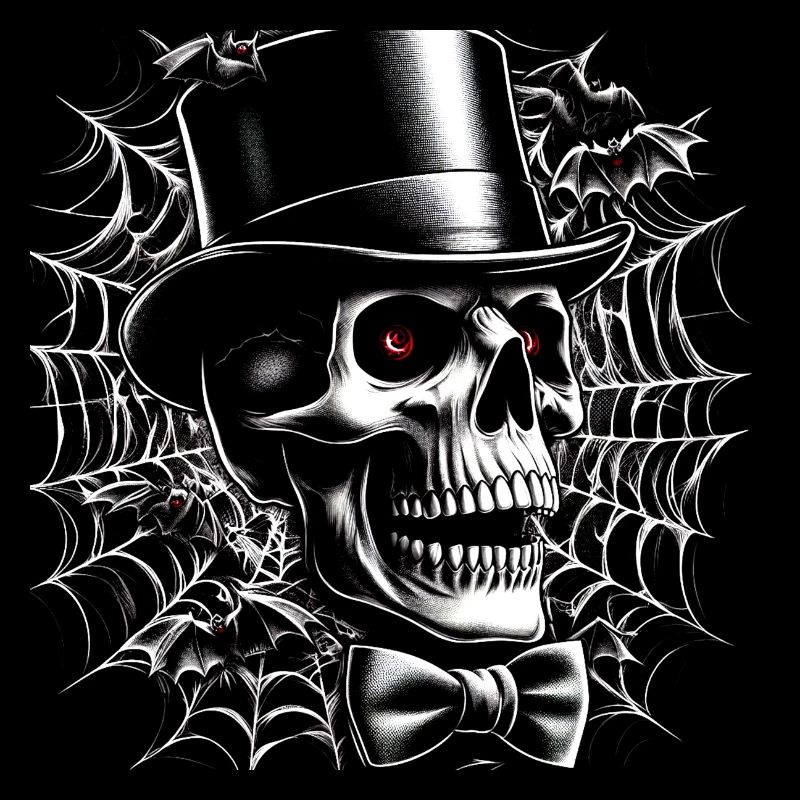 Crâne élégant d’Halloween
