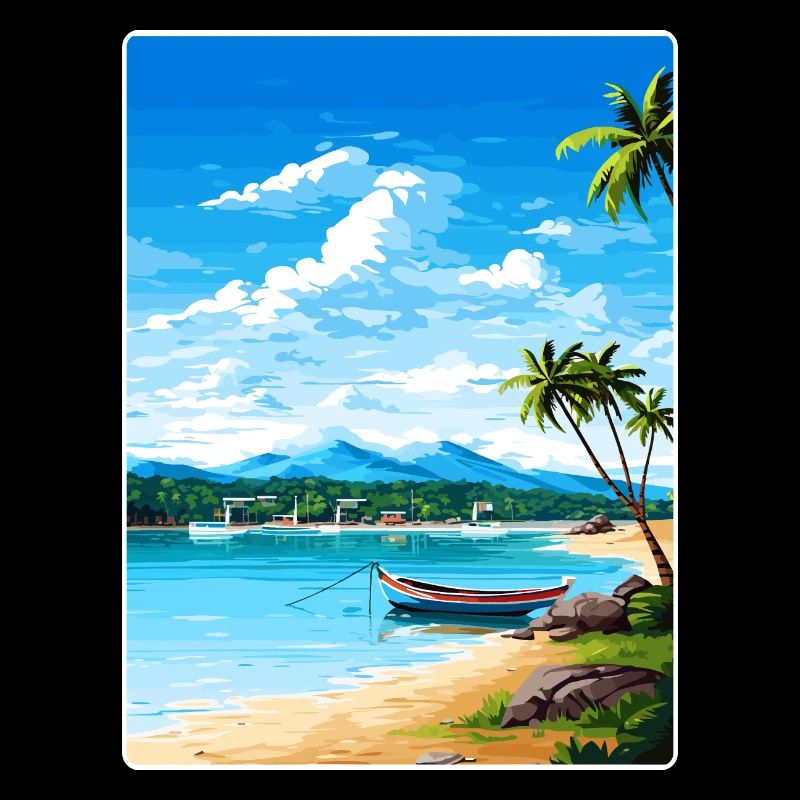 Ko Samui Thaïlande Affiche de voyage thaïlandaise Souvenir WPA