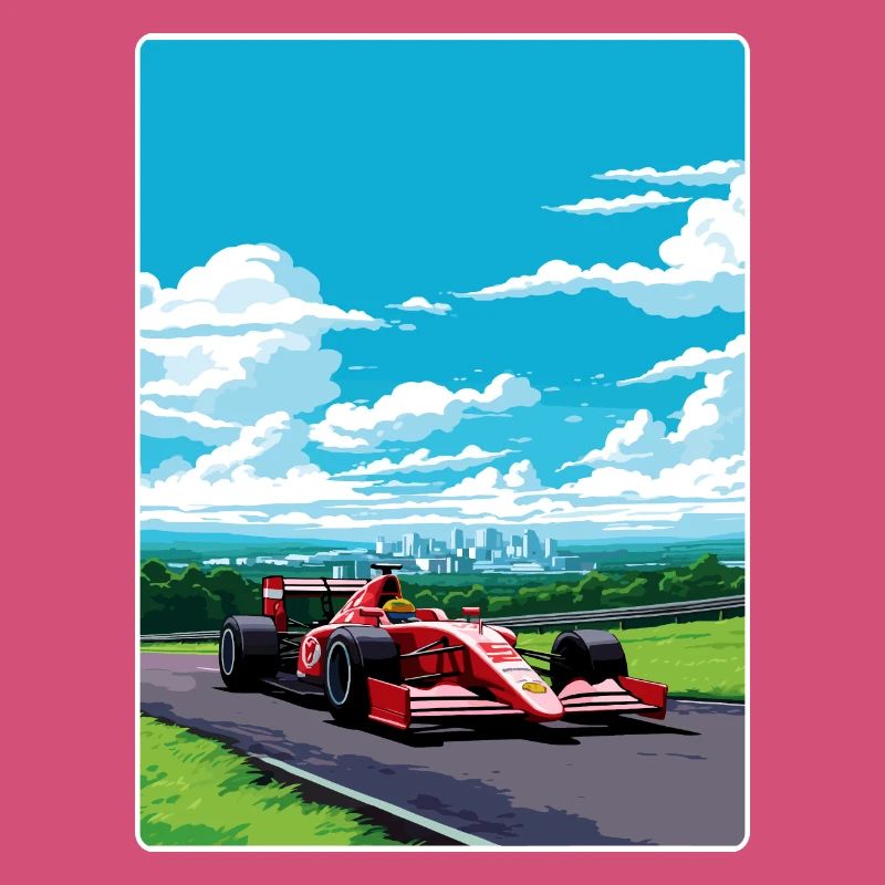Design vif de voiture de course de formule