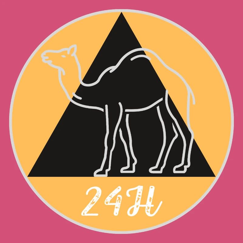 Geometic Camel on Black Background
