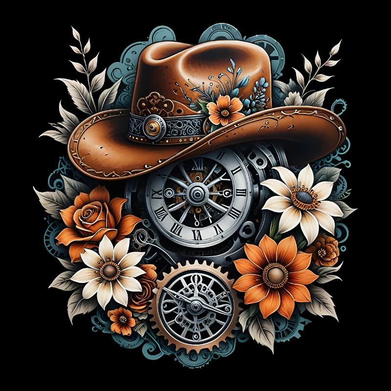Style cow-boy steampunk.