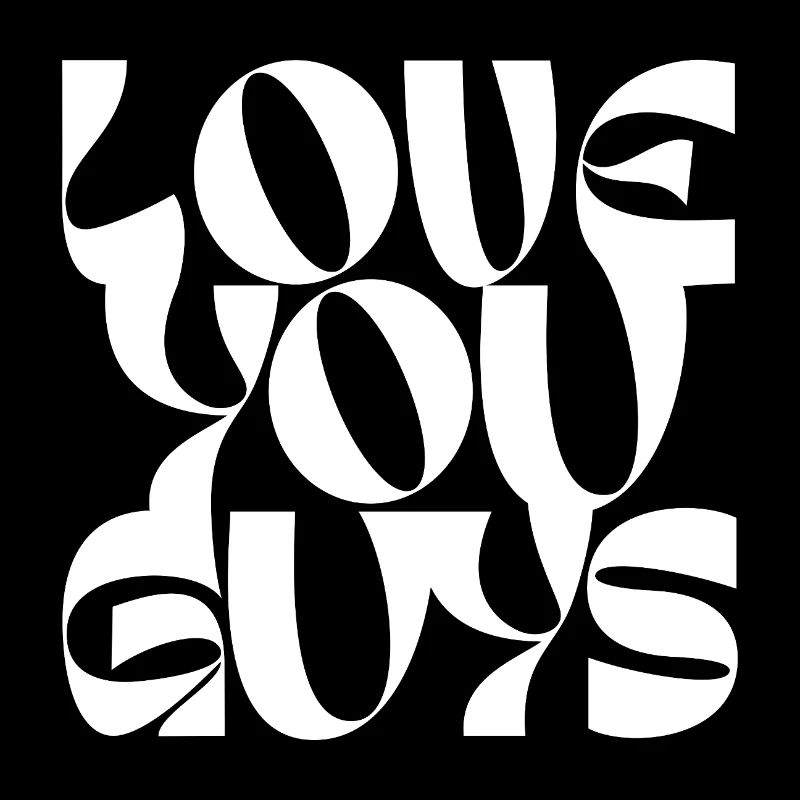 Bold Love You Guys Conception de typographie
