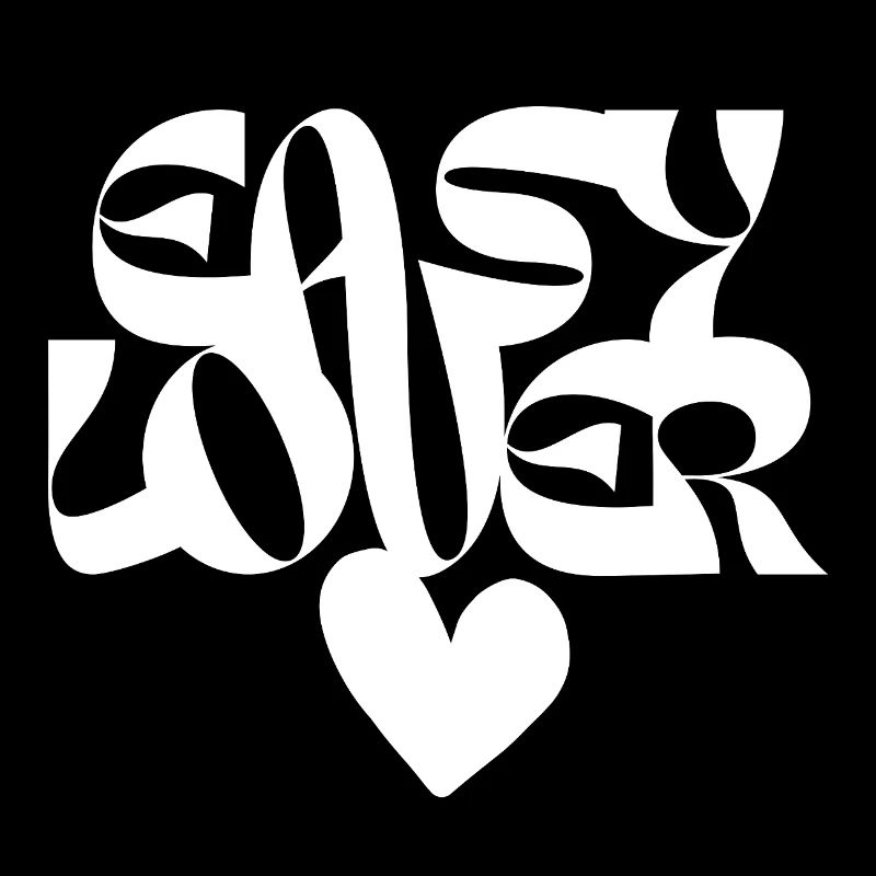 Liebe Herz Abstrakte Typografie