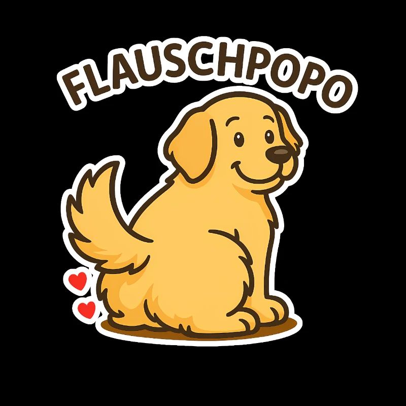 Fluffy butt - Chien mignon avec des fesses moelleuses