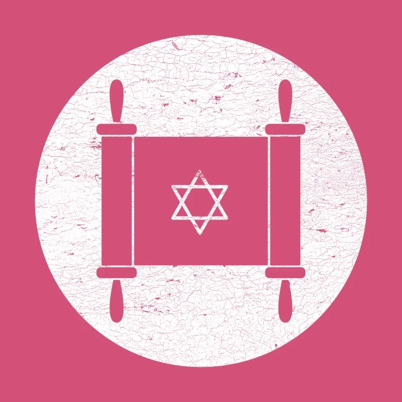 Torah scroll in a white circle