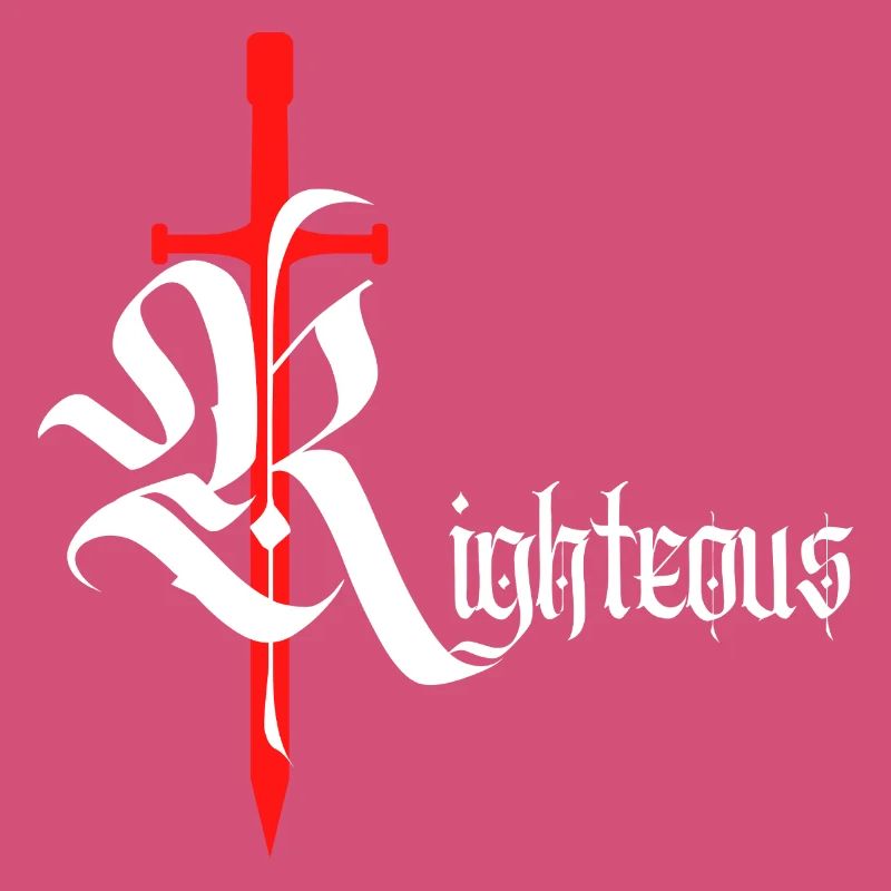 Gothic Righteous Design with Sword with white text