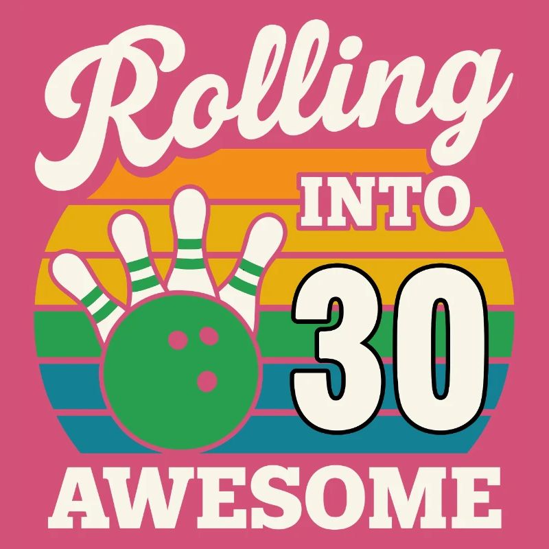 Retro Bowling 30th Birthday Celebration