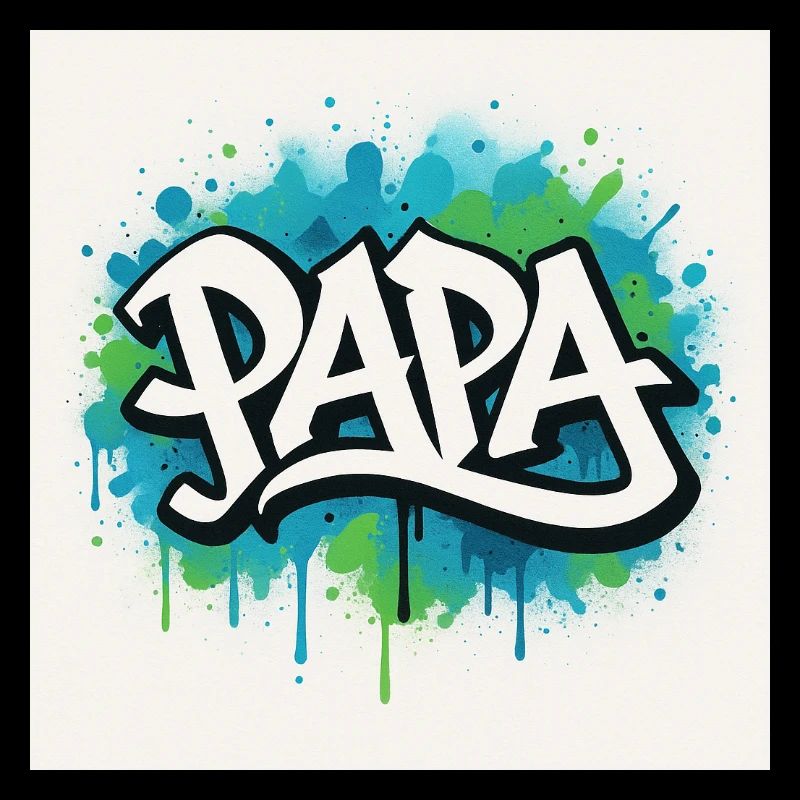 Graffiti Style Papa Illustration