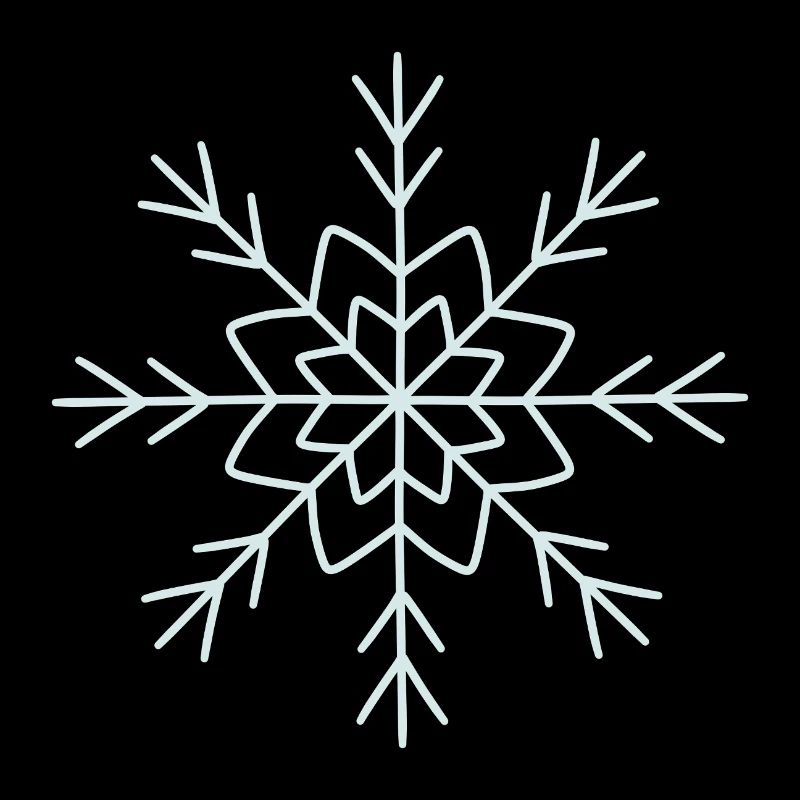 Conception artistique complexe de ligne de flocon de neige