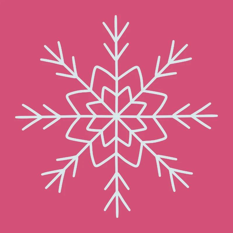 Conception artistique complexe de ligne de flocon de neige