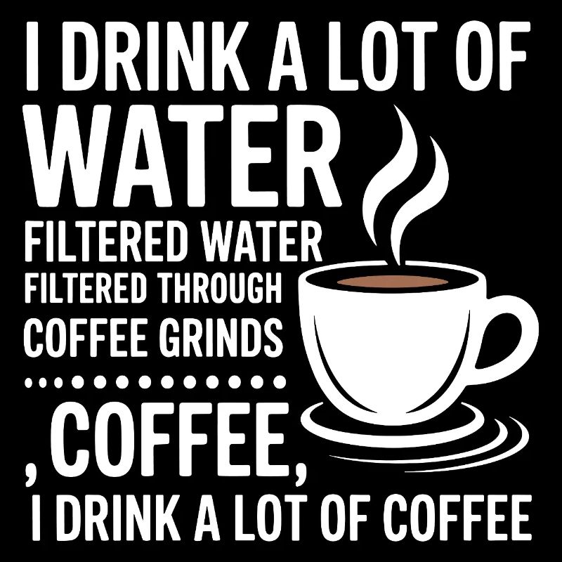 Je bois beaucoup d’eau Drôle de buveur de café