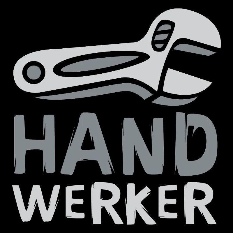 Handwerker Comic Design mit Schraubenschlüssel
