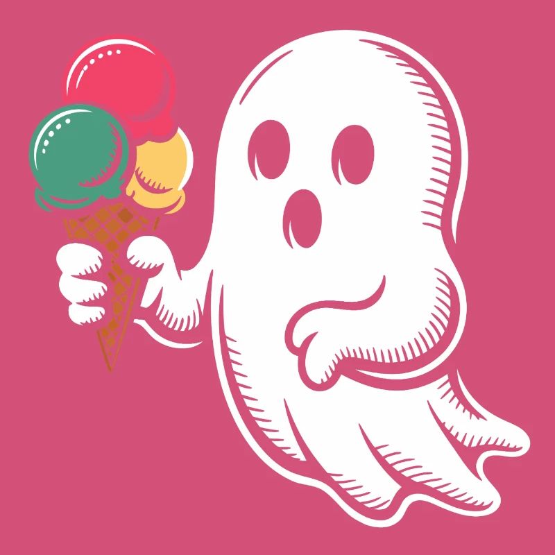 Geist mit Eiscreme Popart