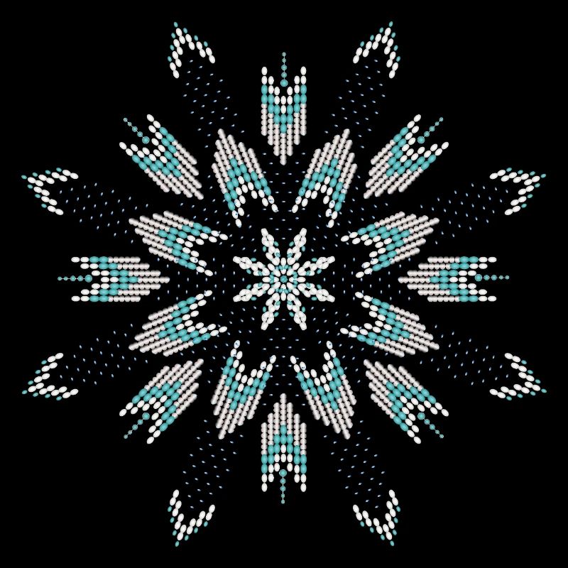 Étoile ethnique faite de perles turquoise et argent