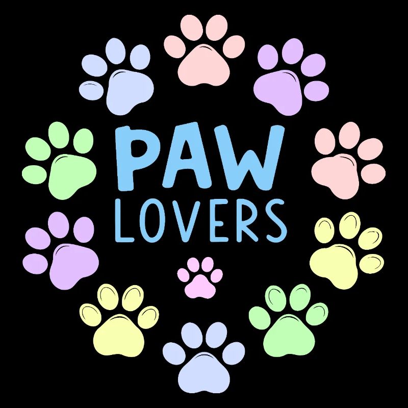PAW LOVERS Blaue Pastell-Pfoten