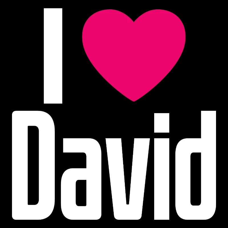 J’aime David Coeur rose J’aime David