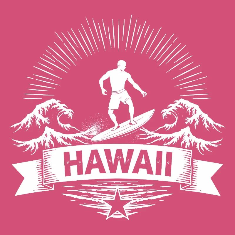 Hawaii Surfer Surfer on Pacific Wave