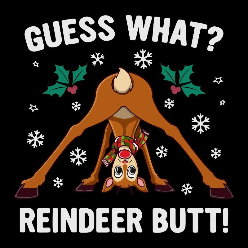 Devine quoi blague de Noël sur les fesses de renne