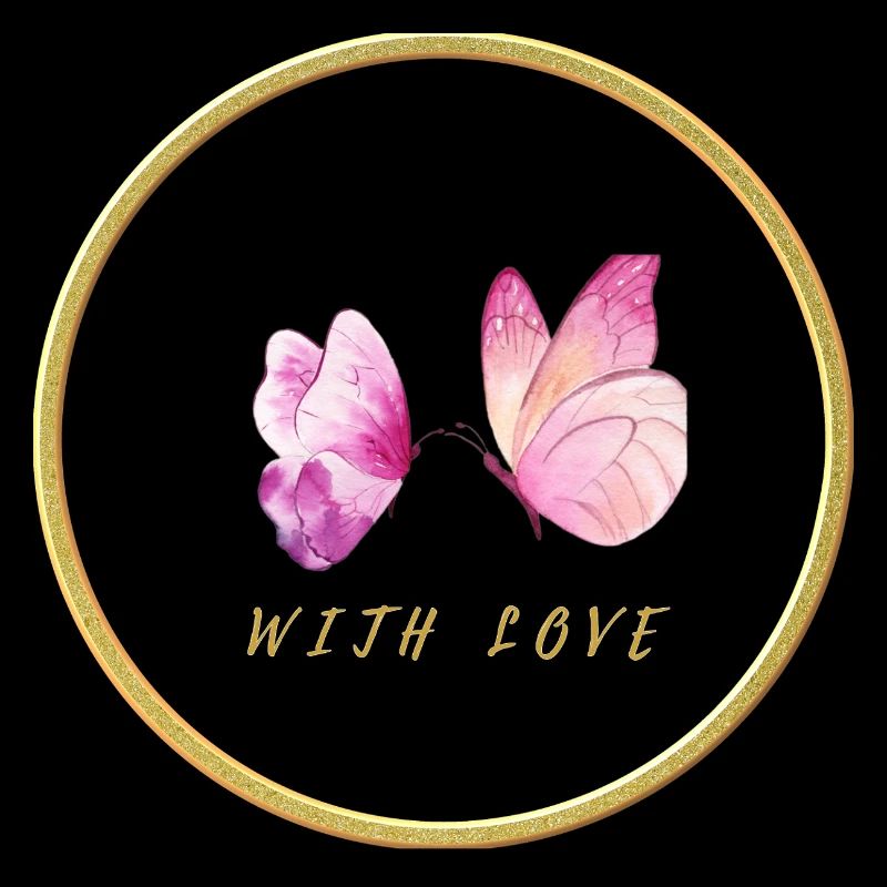 Papillons roses avec amour - avec amour