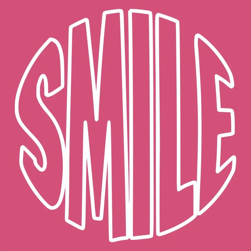 Clear smile lettering with contours