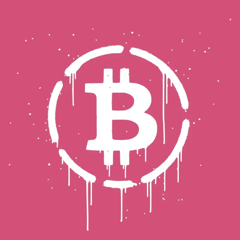 Bitcoin Logo Graffiti Krypto