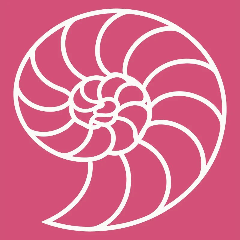 Weiße Nautilus-Spirale