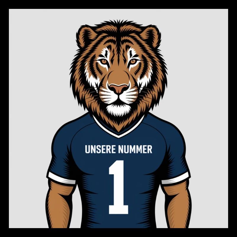 Tiger Maskottchen Jersey Druck