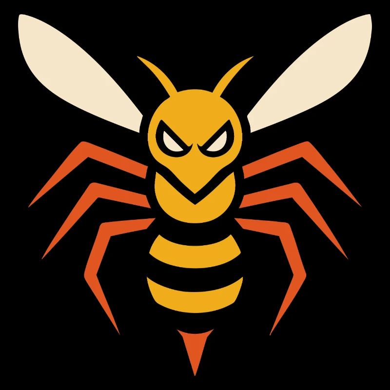 Angry Hornet – angular insect graphic