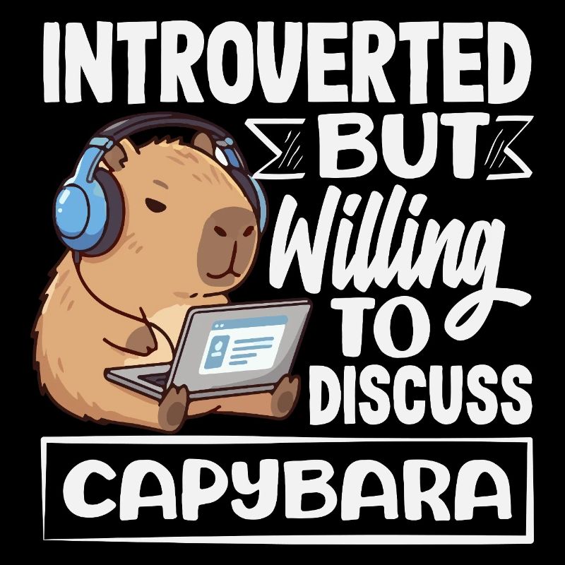 Introvertiert, Aber Diskussionsfreudig Capybara