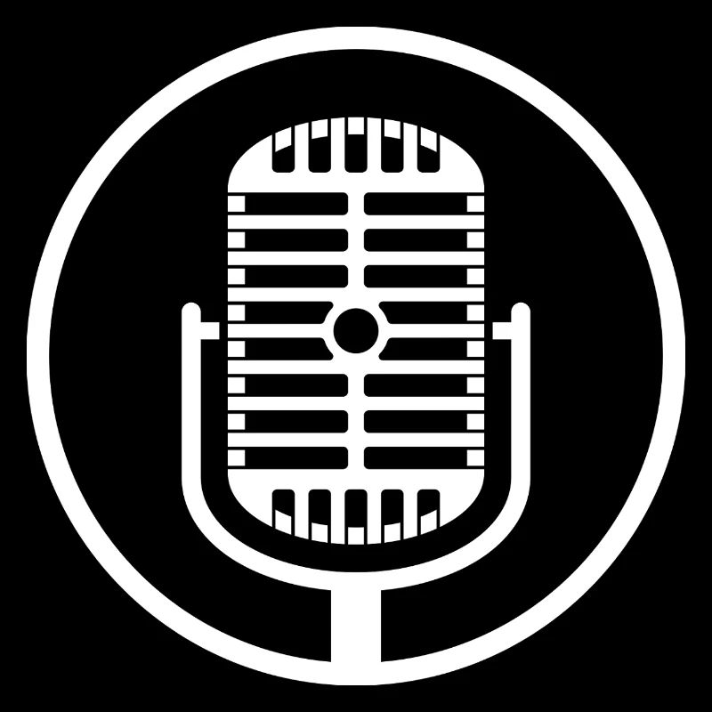 Vintage Microphone Emblem