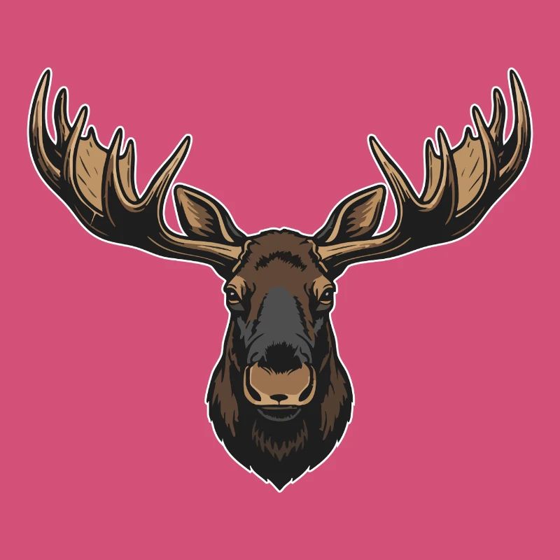 Majestic Elk Forest Logo Maskottchen Elch